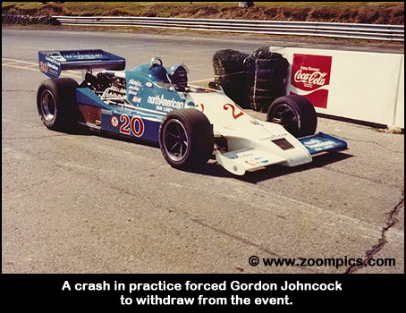 Gordon Johncock enters the pitlane.