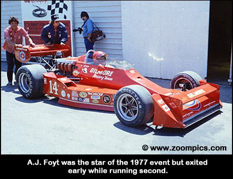 A.J. Foyt won the 1977 event but was an early retirement in 1978.